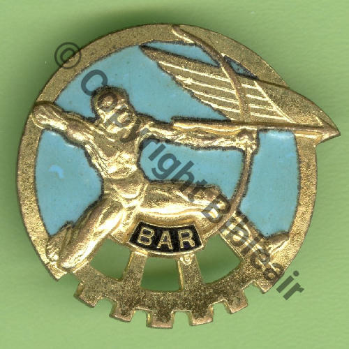 A0521 BAR.721 ROCHEFORT BAR BLEU  DrP+Past lisse Guilloche Embouti A521 gauche sur cartouche Src.Y.GENTY 